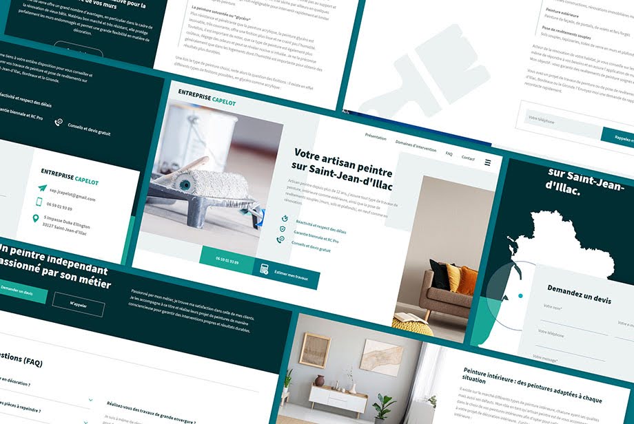 Captures d'écran du site entreprise-capelot.fr développé par Kévin PEREZ, développeur web freelance sur La Réunion